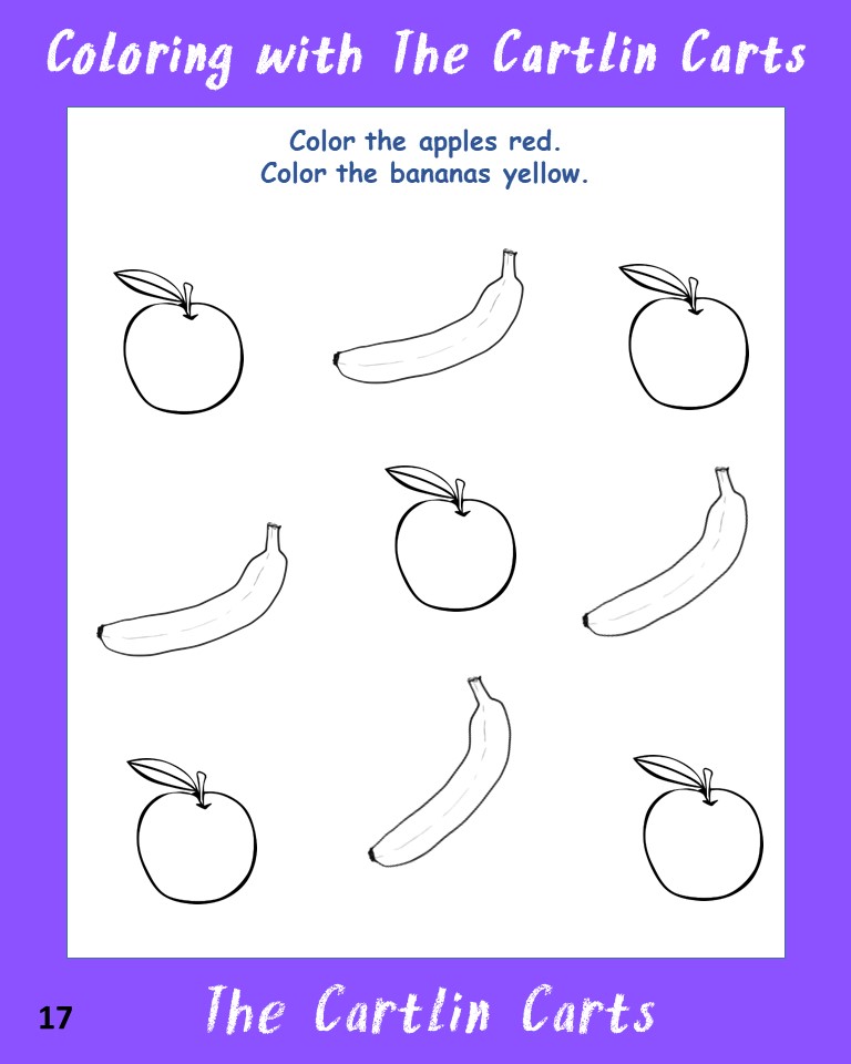 Color the Apples and Bananas
